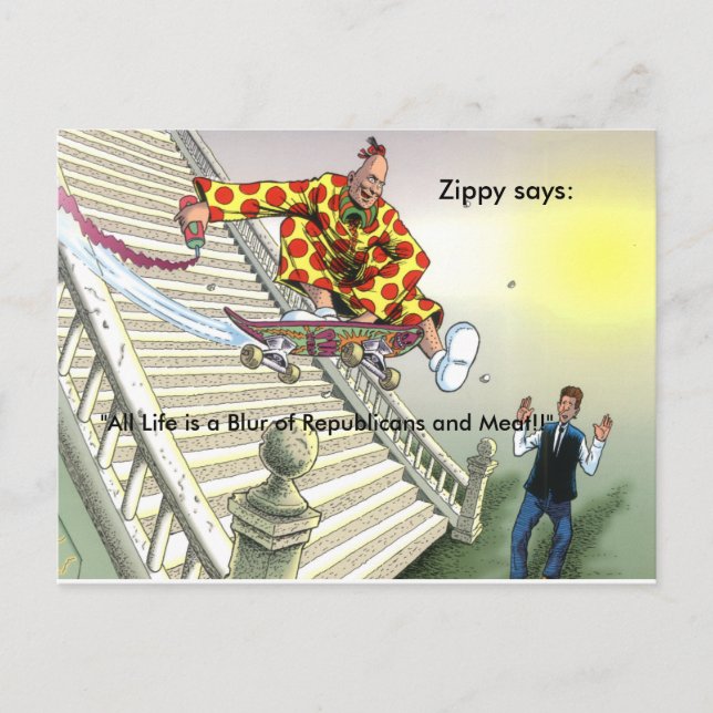 Cartão Postal "Toda a vida é um desfoque de republicanos e carne (Frente)