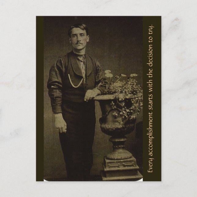 Cartão Postal Toda execução começa com a decisão... (Frente)