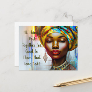 Cartão Postal Todas As Coisas Funcionam Juntas Para O Bem!