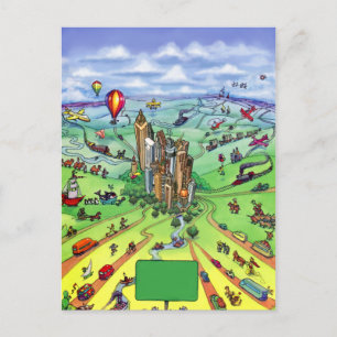 Cartão Postal Todas as estradas levam a Atlanta Georgia