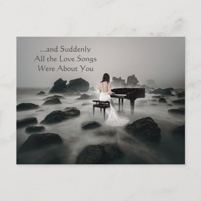 Cartão Postal Todas As Músicas De Amor Eram Sobre Você, Citação  (Frente)