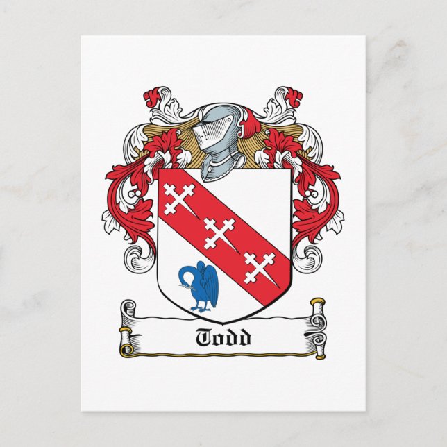 Cartão Postal Todd Family Crest (Frente)