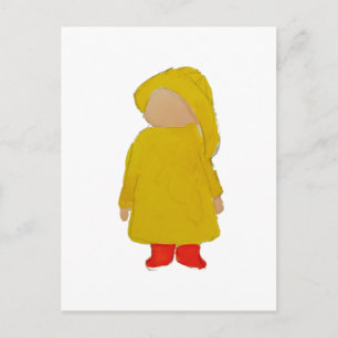 Cartão Postal Toddie Time Chuvas de Abril Dia Chuvoso Toddler