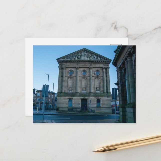 Cartão Postal Todmorden Town Hall (Frente/Verso In Situ)