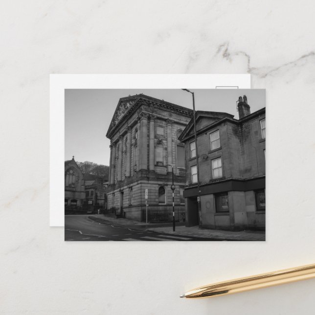 Cartão Postal Todmorden Town Hall (Frente/Verso In Situ)