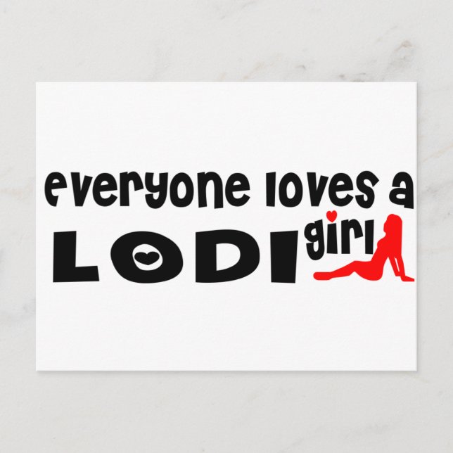 Cartão Postal Todo mundo ama uma garota Lodi (Frente)