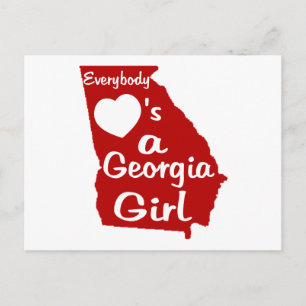 Cartão Postal Todo mundo ama uma Georgia Girl