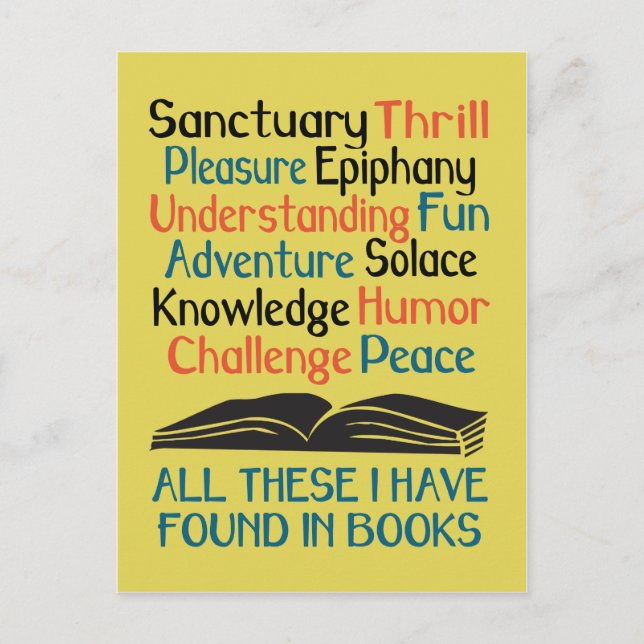 Cartão Postal Todo o estes que eu encontrei nos livros (Frente)