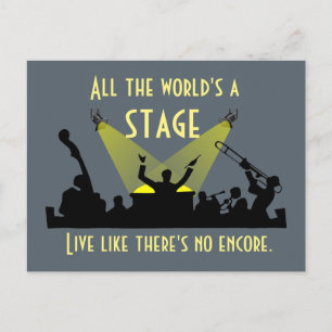 Cartão Postal Todo o mundo é um Palco