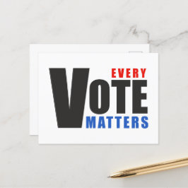Cartão Postal Todo voto importa - seu voto é seu poder