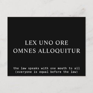 Cartão Postal Todos Iguais Antes da Cotação Latina da Lei