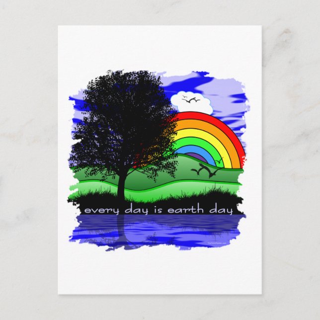 Cartão Postal Todos os dias é Dia da Terra (Frente)