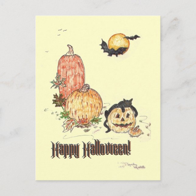 Cartão Postal Todos os Hallows Eve (Frente)