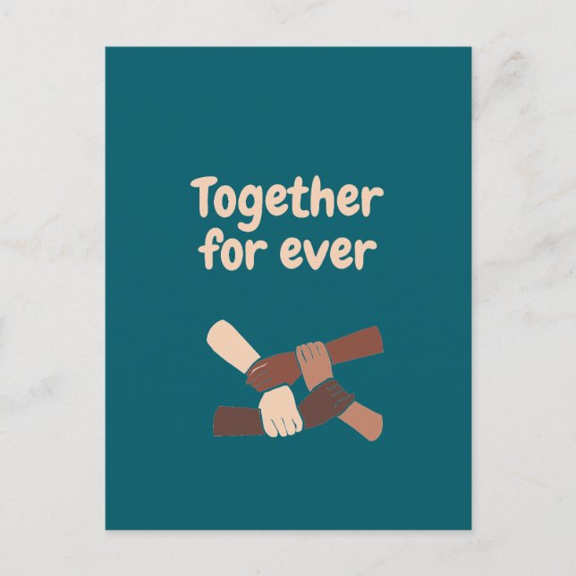 Cartão Postal Together for ever - life quotes (Frente)