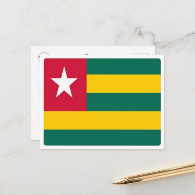 Cartão Postal Togo - Flag - (Frente/Verso In Situ)