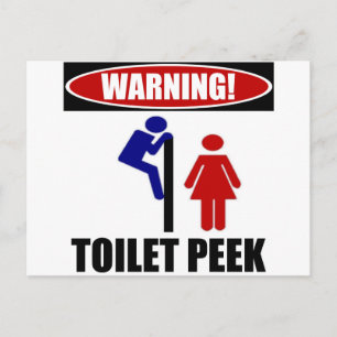 Cartão Postal Toilet Peek
