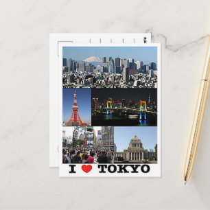Cartão Postal Tokio - I Love - Japan -