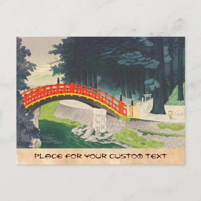 Cartão Postal Tokuriki Tomikichiro Nikko japan arte japonesa (Frente)