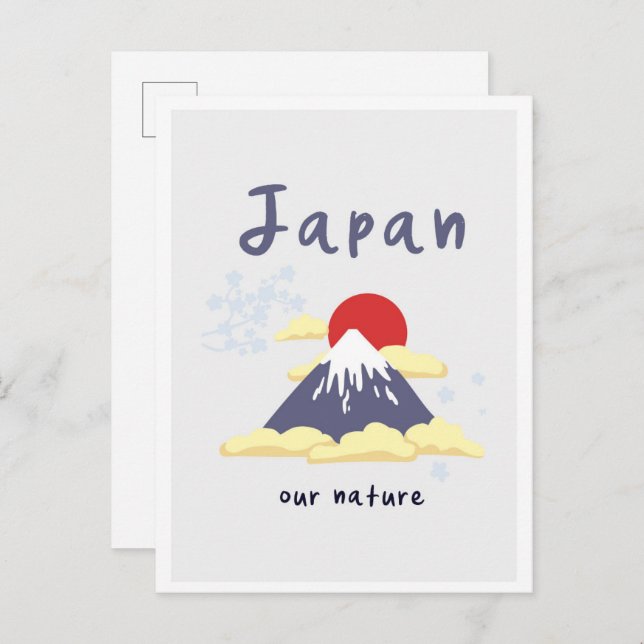 Cartão Postal Tokyo Japan Mountain Vintage Travel (Frente/Verso)