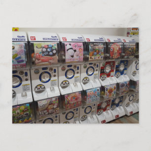 Cartão Postal Tokyo Japan Toy Capsule Coin Machiness Photo