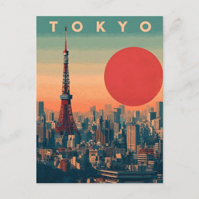 Cartão Postal Tokyo Japan vintage (Frente)