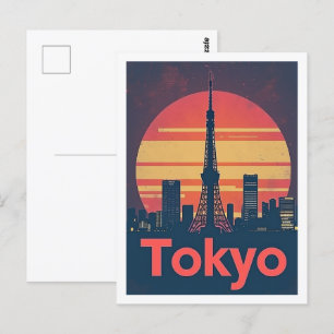 Cartão Postal Tokyo Japan Vintage Familiar Viagem place