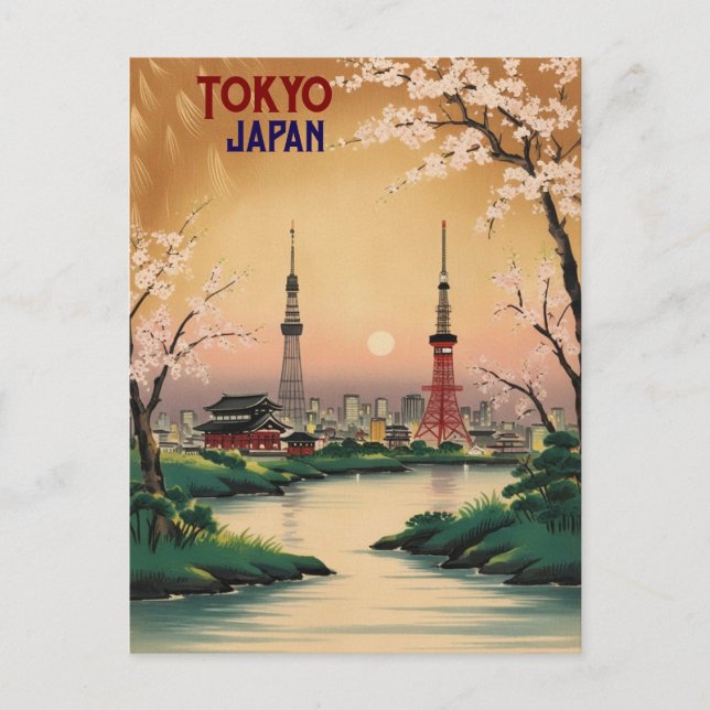 Cartão Postal Tokyo Japan Vintage Viagem (Frente)