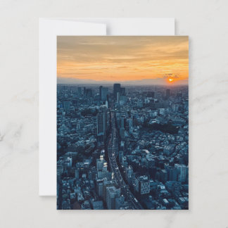 Cartão Postal Tokyo Skyline bei Sonnenuntergang Urban City