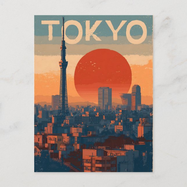 Cartão Postal Tokyo vintage (Frente)