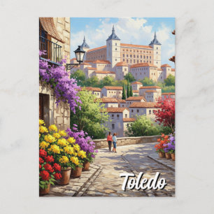 Cartão Postal Toledo Espanha Alcazar Viagem