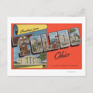Cartão Postal Toledo, Ohio - Edifício da Reserva Naval dos EUA