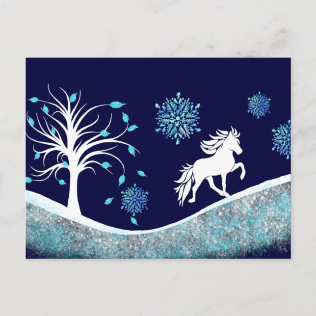 Cartão Postal Tölter im Schnee (Frente)