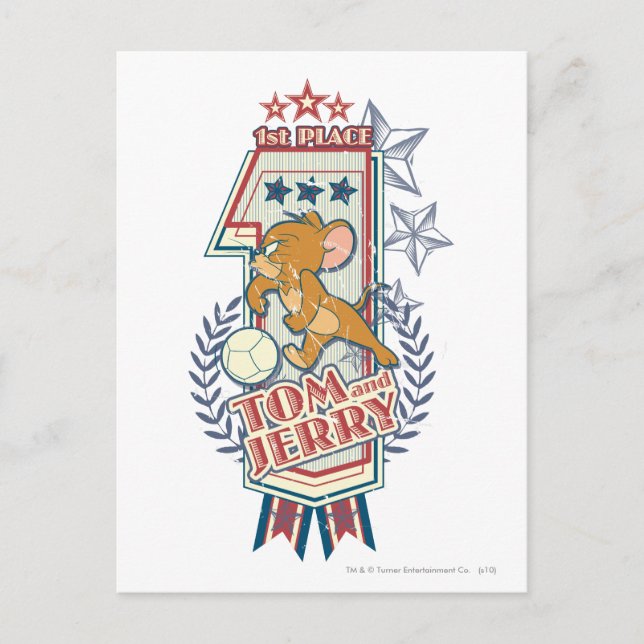 Cartão Postal Tom and Jerry 1st Place 2 (Frente)