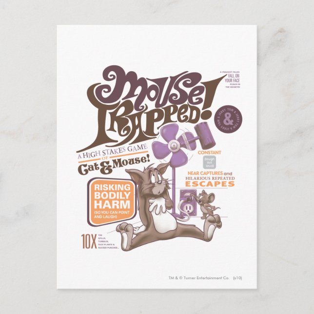 Cartão Postal Tom and Jerry Mouse Trapped (Frente)