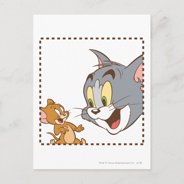Cartão Postal Tom and Jerry Stamp (Frente)
