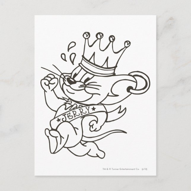 Cartão Postal Tom e Jerry King Jerry (Frente)