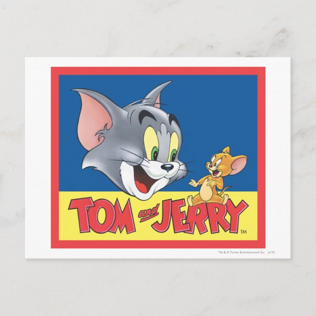 Cartão Postal Tom E Jerry Logo Sombreados (Frente)