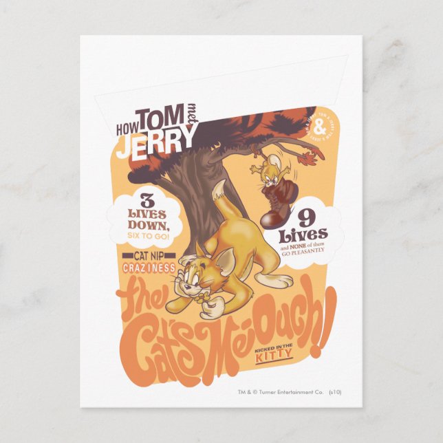 Cartão Postal Tom e Jerry, o Cats Me-Ouch (Frente)
