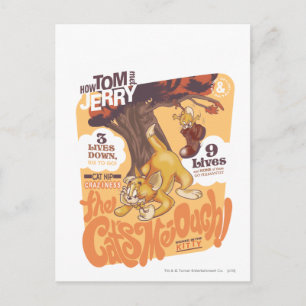 Cartão Postal Tom e Jerry, o Cats Me-Ouch