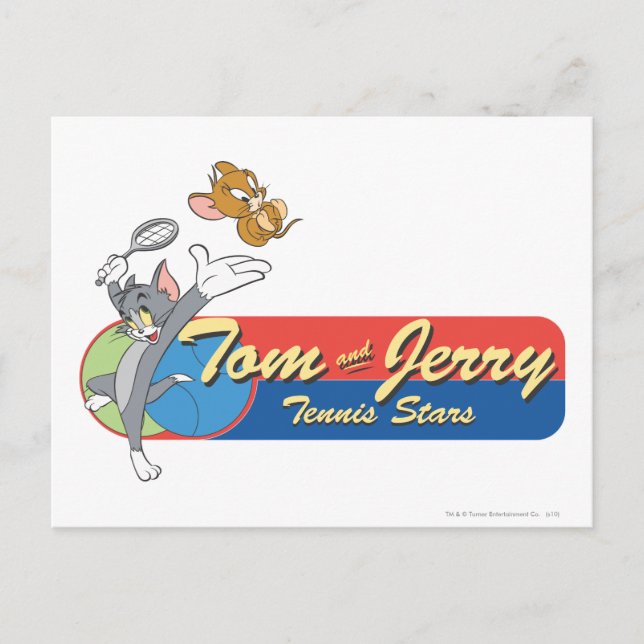 Cartão Postal Tom e Jerry Tênis Stars 6 (Frente)