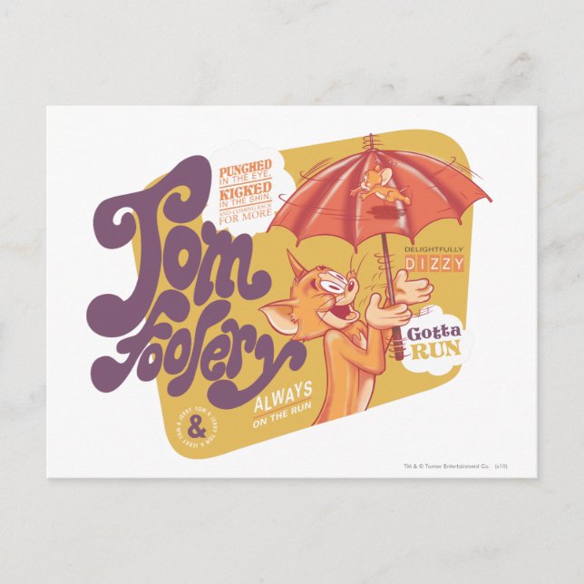 Cartão Postal Tom e Jerry Tom Foolery (Frente)