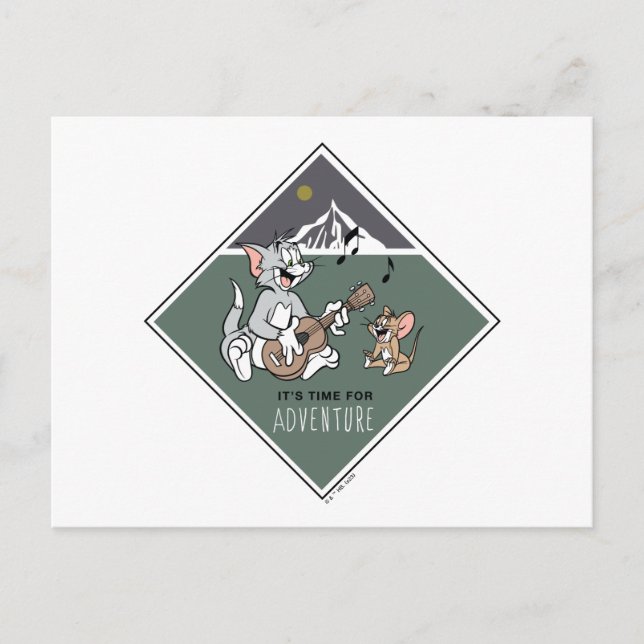 Cartão Postal Tom & Jerry "Está na hora da aventura" (Frente)