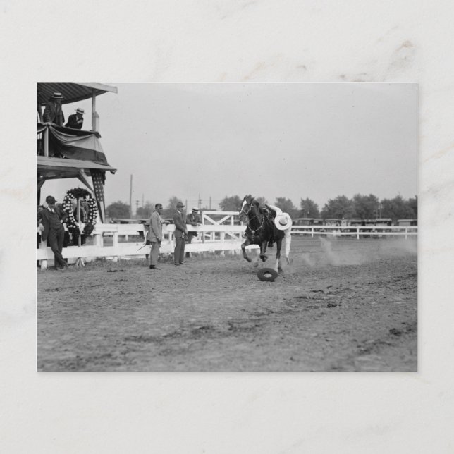 Cartão Postal Tom Mix Coleta Um Chapéu (Frente)