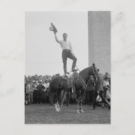 Cartão Postal Tom Mix Entrando Em Um Grupo De Meninos