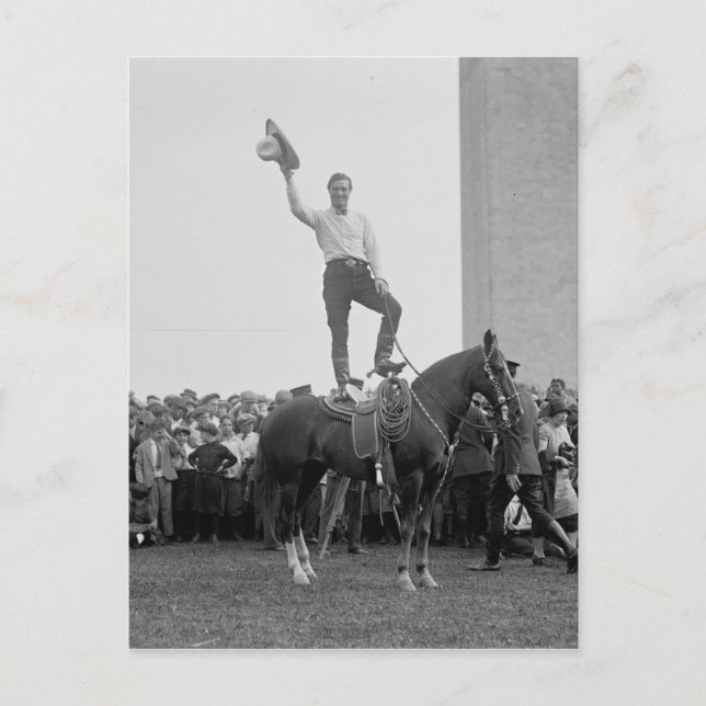 Cartão Postal Tom Mix Entrando Em Um Grupo De Meninos (Frente)