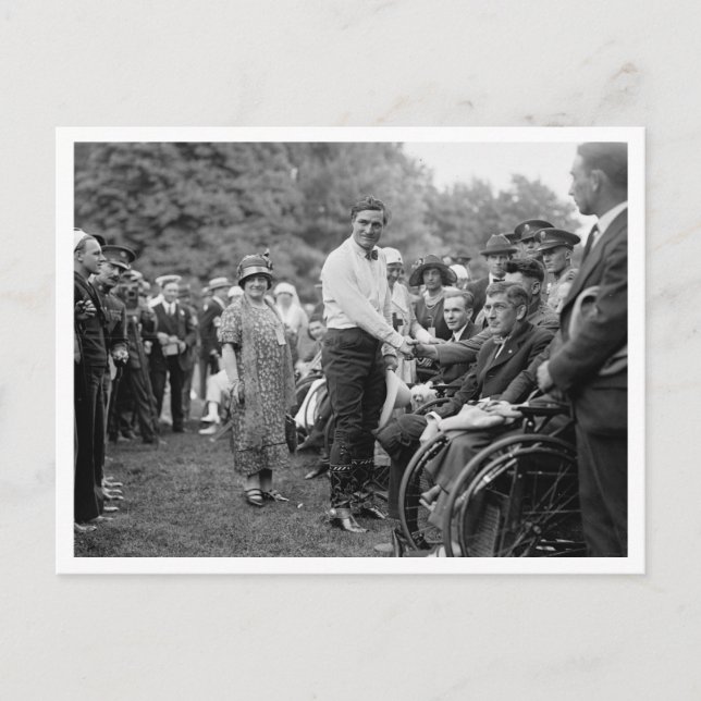 Cartão Postal Tom Mix Na Casa Branca (Frente)