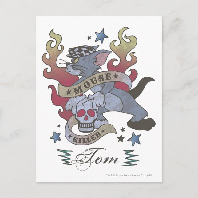 Cartão Postal Tom Mouse Killer Tatuagem 2 (Frente)
