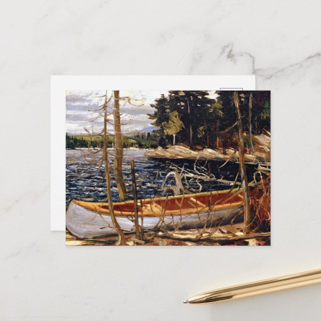 Cartão Postal Tom Thomson - A Canoa (Frente/Verso In Situ)