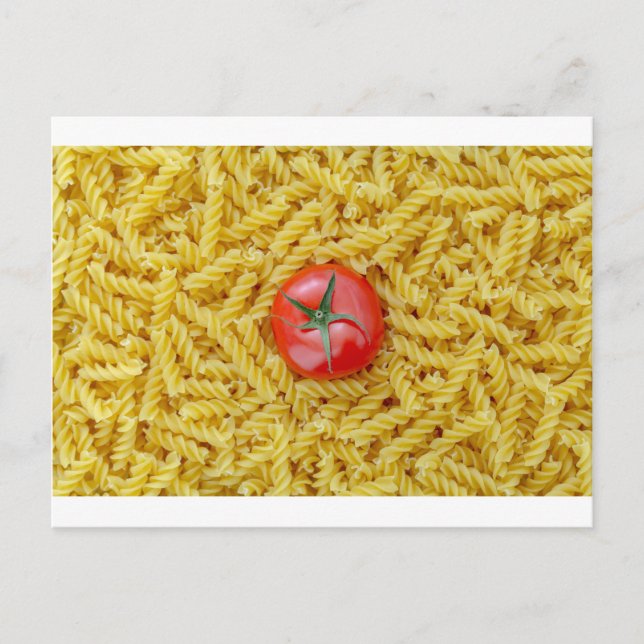 Cartão Postal Tomate com massa fusilli (Frente)