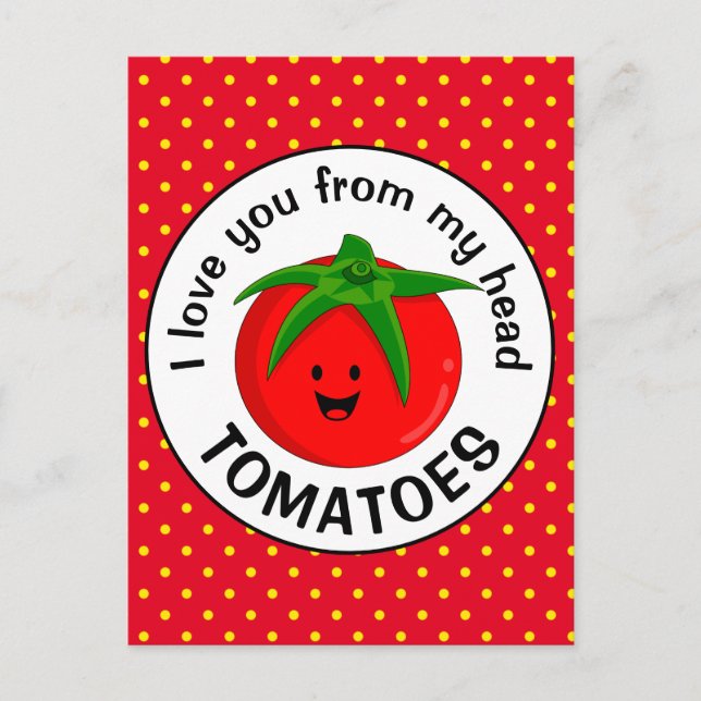 Cartão Postal Tomates Da Minha Cabeça (Frente)